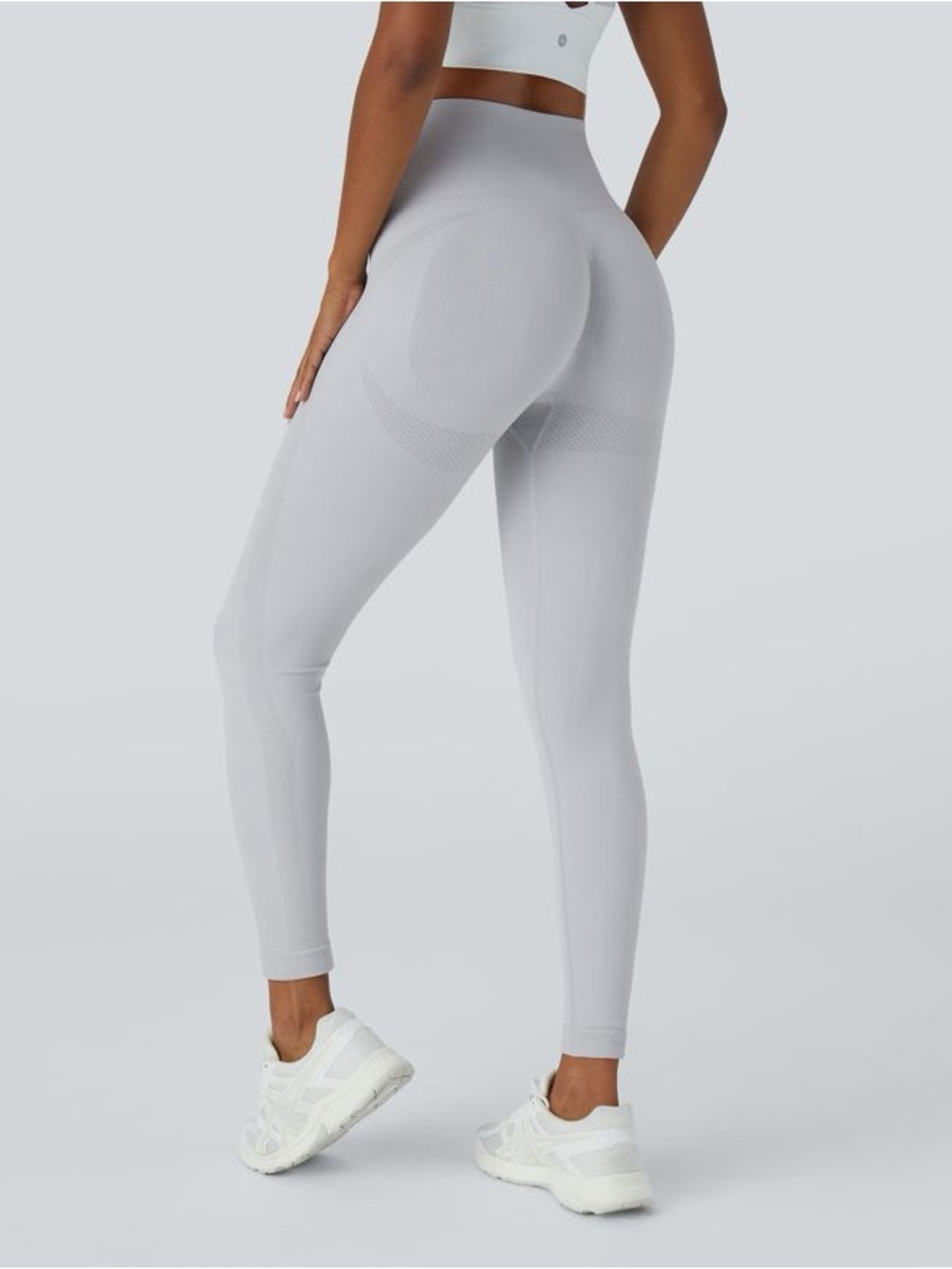 Halara High-Waist Sculpting Seamless Leggings - Light Gray